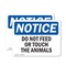 Signmission Do Not Feed Or Touch The Animals, 5 in W x Rectangle, Vinyl Decal OS-2PACK-NS-D-35-L-11273 - alternate 1